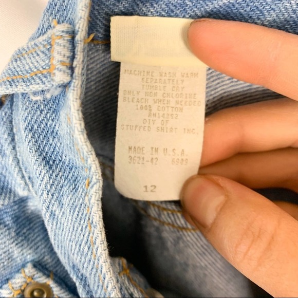 Vivaldi Jeanswear Vintage 90's Denim Wrap Side Slit Midi Skirt Size 12 - Picture 12 of 13